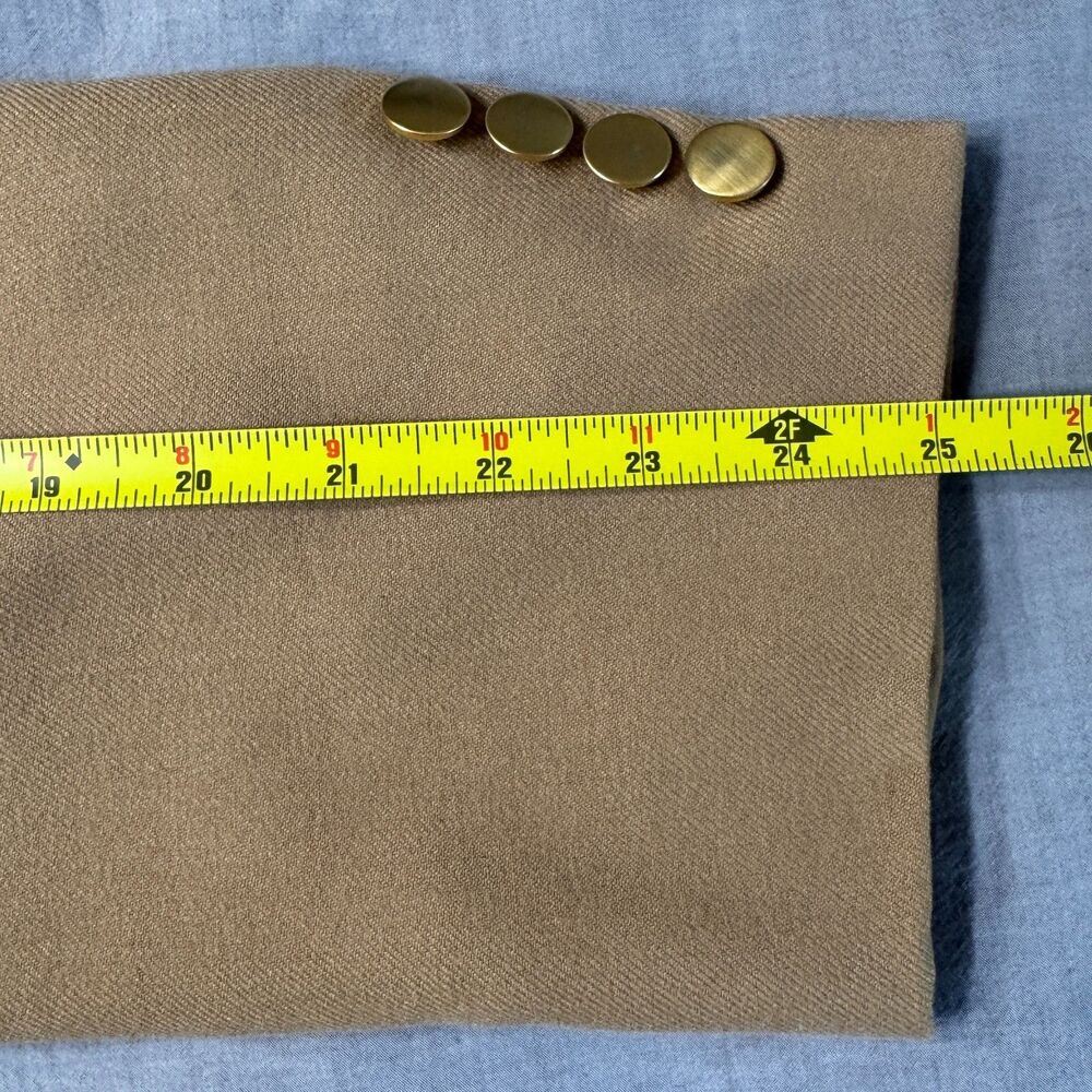 VTG LL Bean Sport‎ Coat Jacket Blazer Mens 48R Tan Brown Two Button Academia USA - Picture 9 of 11